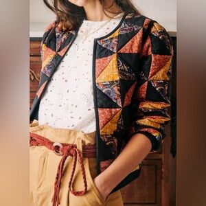 Sezane “Alie” Quilted Patchwork Jacket Size 6